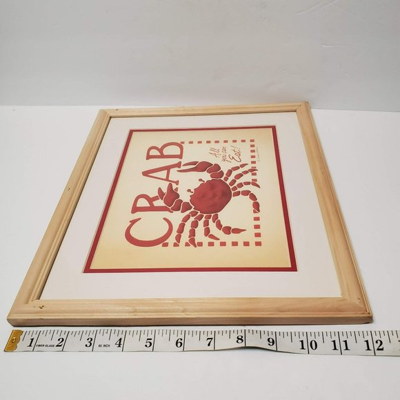 Crab Print, Signed Matted Framed, by artist Diane Arthurs, Discontinued - Picture 5 of 6